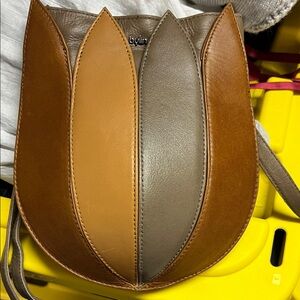 Stylish Bylin Tan and Gray Crossbody Bag